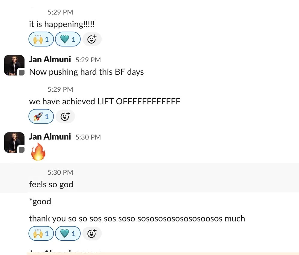 “We have achieved LIFT OFF” — Client · Black Friday run