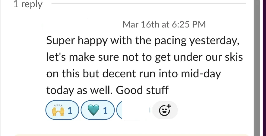 “Super happy with the pacing” — CPG founder · mid-March