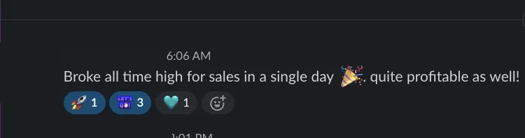 All-time single-day sales high — “quite profitable as well”
